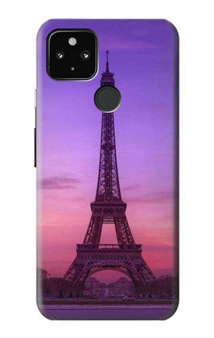 W3447 Eiffel Paris Sunset Hard Case and Leather Flip Case For Google Pixel 4a 5G