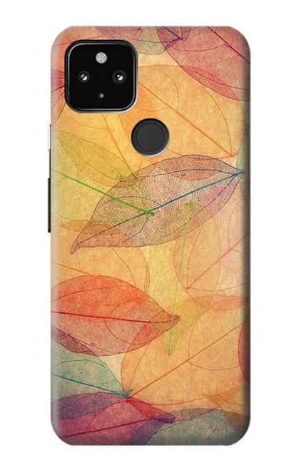 W3686 Fall Season Leaf Autumn Hard Case and Leather Flip Case For Google Pixel 4a 5G