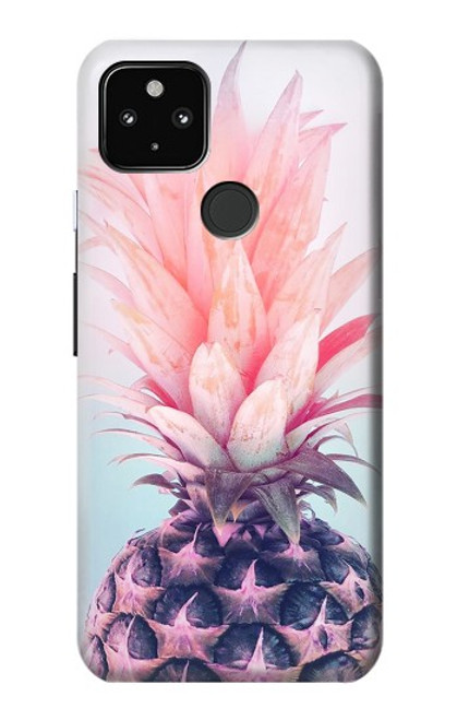 W3711 Pink Pineapple Hard Case and Leather Flip Case For Google Pixel 4a 5G