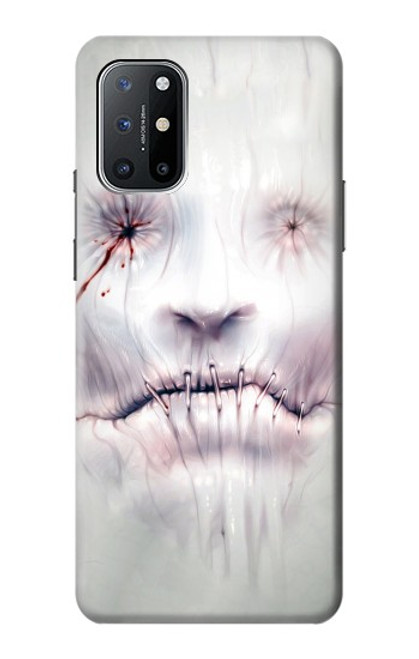 W0884 Horror Face Hard Case and Leather Flip Case For OnePlus 8T