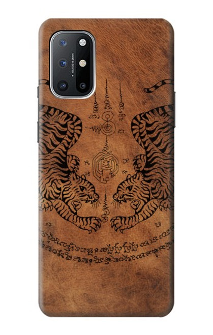 W3209 Sak Yant Twin Tiger Hard Case and Leather Flip Case For OnePlus 8T