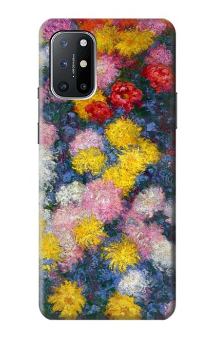 W3342 Claude Monet Chrysanthemums Hard Case and Leather Flip Case For OnePlus 8T