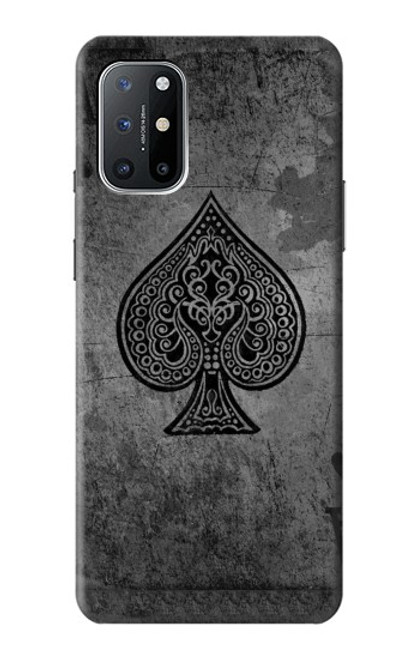 W3446 Black Ace Spade Hard Case and Leather Flip Case For OnePlus 8T