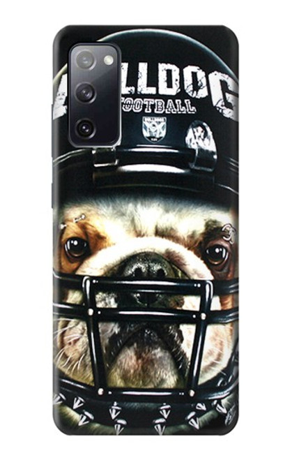 W0098 Bulldog American Football Hard Case and Leather Flip Case For Samsung Galaxy S20 FE