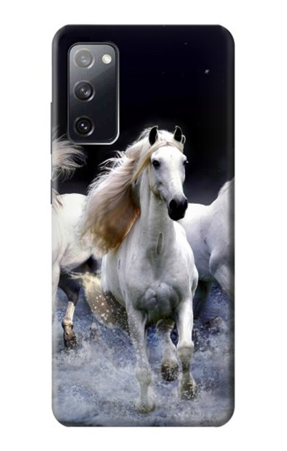 W0246 White Horse Hard Case and Leather Flip Case For Samsung Galaxy S20 FE