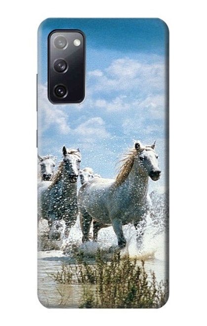 W0250 White Horse 2 Hard Case and Leather Flip Case For Samsung Galaxy S20 FE