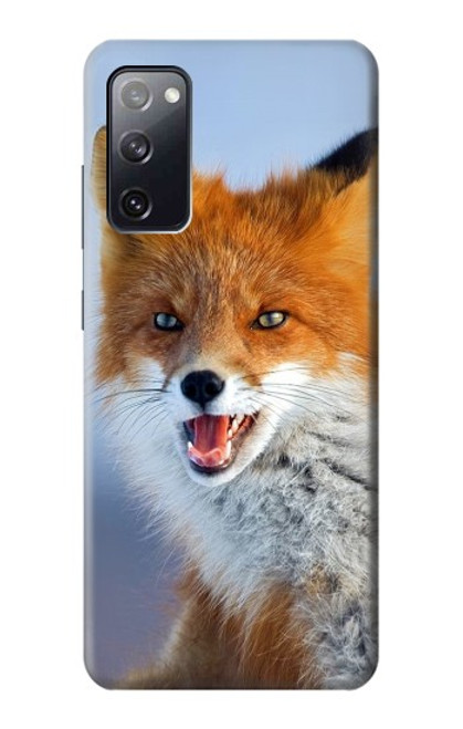 W0417 Fox Hard Case and Leather Flip Case For Samsung Galaxy S20 FE