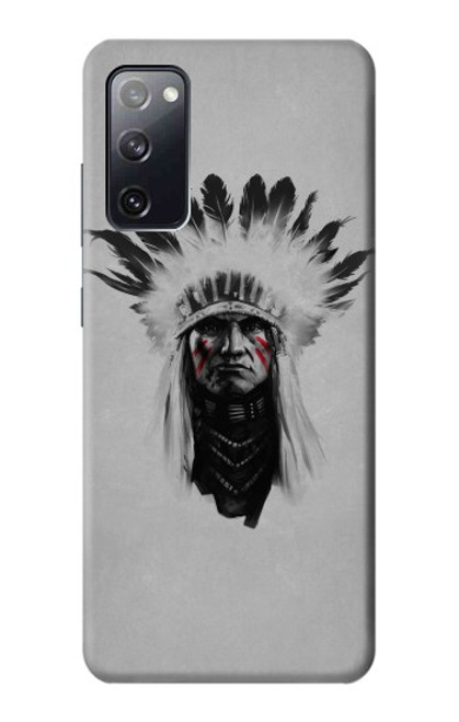 W0451 Indian Chief Hard Case and Leather Flip Case For Samsung Galaxy S20 FE