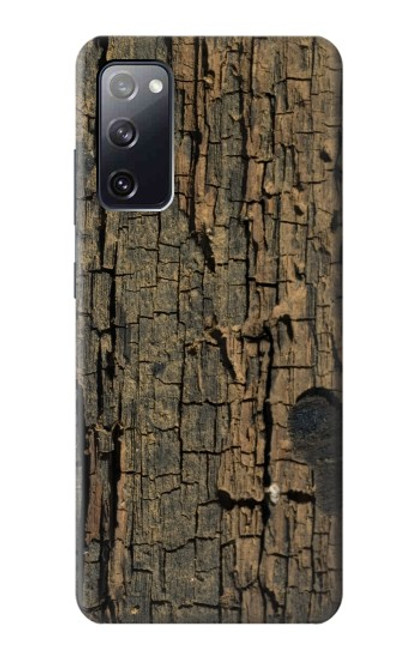 W0598 Wood Graphic Printed Hard Case and Leather Flip Case For Samsung Galaxy S20 FE