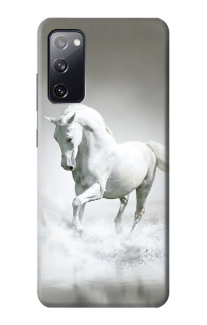 W0932 White Horse Hard Case and Leather Flip Case For Samsung Galaxy S20 FE