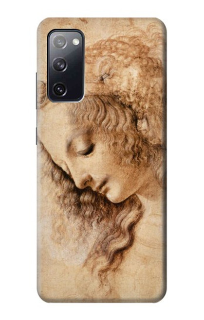 W1045 Leonardo da Vinci Woman's Head Hard Case and Leather Flip Case For Samsung Galaxy S20 FE