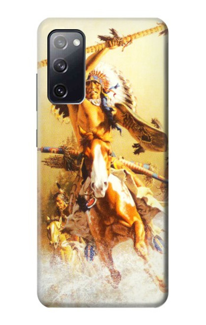 W1087 Red Indian Warrior Hard Case and Leather Flip Case For Samsung Galaxy S20 FE