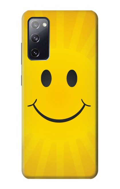 W1146 Yellow Sun Smile Hard Case and Leather Flip Case For Samsung Galaxy S20 FE