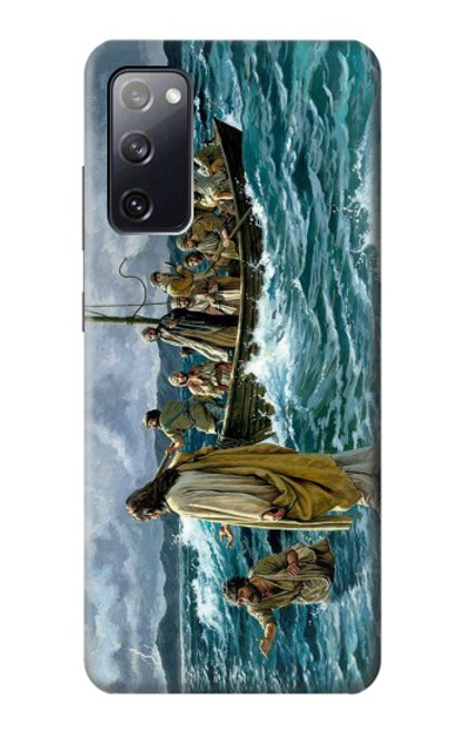 W1722 Jesus Walk on The Sea Hard Case and Leather Flip Case For Samsung Galaxy S20 FE