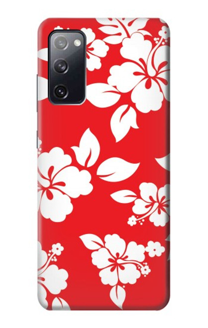 W1949 Hawaiian Hibiscus Pattern Hard Case and Leather Flip Case For Samsung Galaxy S20 FE