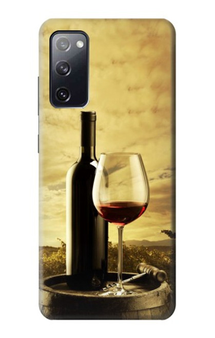 W2042 A Grape Vineyard Grapes Bottle Red Wine Hard Case and Leather Flip Case For Samsung Galaxy S20 FE