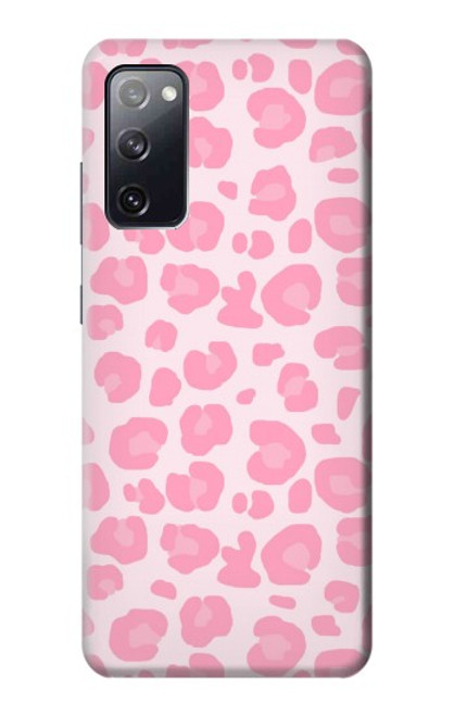 W2213 Pink Leopard Pattern Hard Case and Leather Flip Case For Samsung Galaxy S20 FE