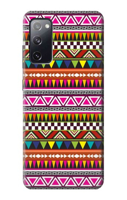 W2292 Aztec Tribal Pattern Hard Case and Leather Flip Case For Samsung Galaxy S20 FE