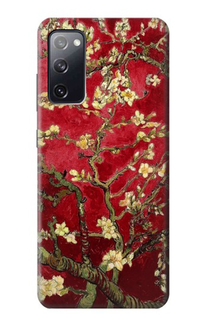 W2414 Red Blossoming Almond Tree Van Gogh Hard Case and Leather Flip Case For Samsung Galaxy S20 FE