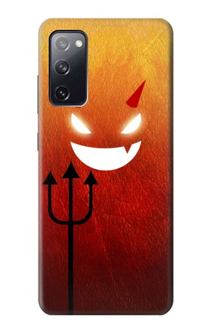 W2454 Red Cute Little Devil Cartoon Hard Case and Leather Flip Case For Samsung Galaxy S20 FE