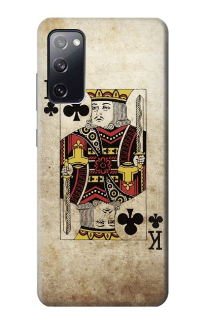 W2528 Poker King Card Hard Case and Leather Flip Case For Samsung Galaxy S20 FE