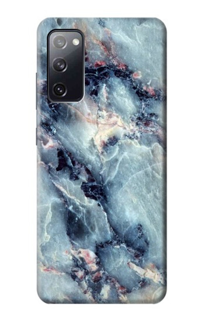 W2689 Blue Marble Texture Graphic Printed Hard Case and Leather Flip Case For Samsung Galaxy S20 FE