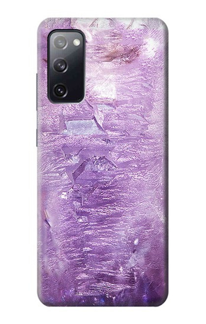 W2690 Amethyst Crystals Graphic Printed Hard Case and Leather Flip Case For Samsung Galaxy S20 FE