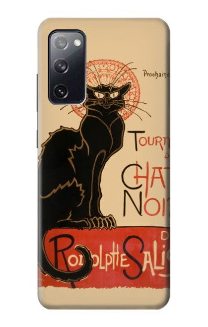 W2739 Chat Noir Black Cat Vintage Hard Case and Leather Flip Case For Samsung Galaxy S20 FE