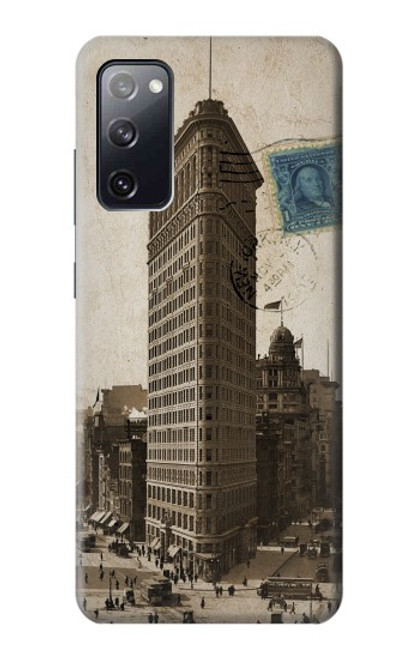 W2832 New York 1903 Flatiron Building Postcard Hard Case and Leather Flip Case For Samsung Galaxy S20 FE