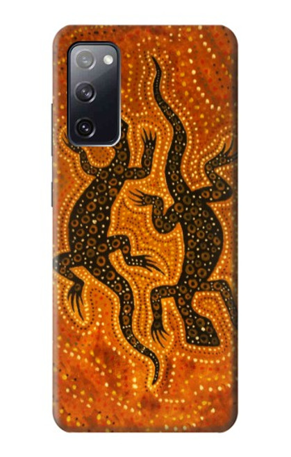 W2901 Lizard Aboriginal Art Hard Case and Leather Flip Case For Samsung Galaxy S20 FE