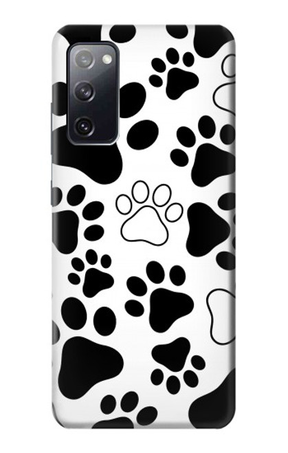 W2904 Dog Paw Prints Hard Case and Leather Flip Case For Samsung Galaxy S20 FE