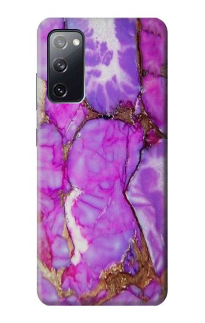 W2907 Purple Turquoise Stone Hard Case and Leather Flip Case For Samsung Galaxy S20 FE