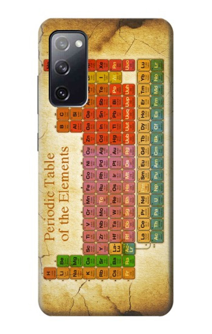 W2934 Vintage Periodic Table of Elements Hard Case and Leather Flip Case For Samsung Galaxy S20 FE