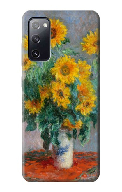 W2937 Claude Monet Bouquet of Sunflowers Hard Case and Leather Flip Case For Samsung Galaxy S20 FE