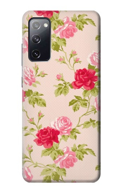 W3037 Pretty Rose Cottage Flora Hard Case and Leather Flip Case For Samsung Galaxy S20 FE