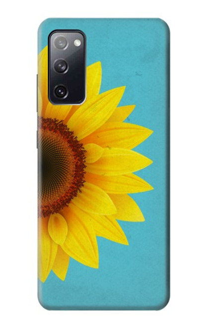 W3039 Vintage Sunflower Blue Hard Case and Leather Flip Case For Samsung Galaxy S20 FE