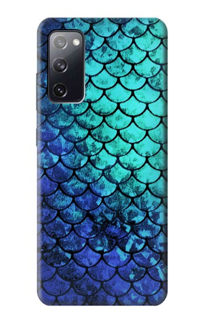 W3047 Green Mermaid Fish Scale Hard Case and Leather Flip Case For Samsung Galaxy S20 FE