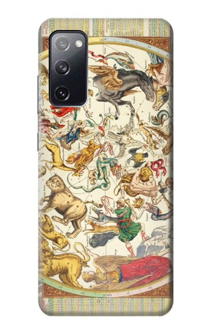 W3145 Antique Constellation Star Sky Map Hard Case and Leather Flip Case For Samsung Galaxy S20 FE