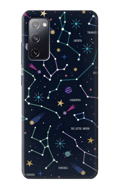 W3220 Star Map Zodiac Constellations Hard Case and Leather Flip Case For Samsung Galaxy S20 FE