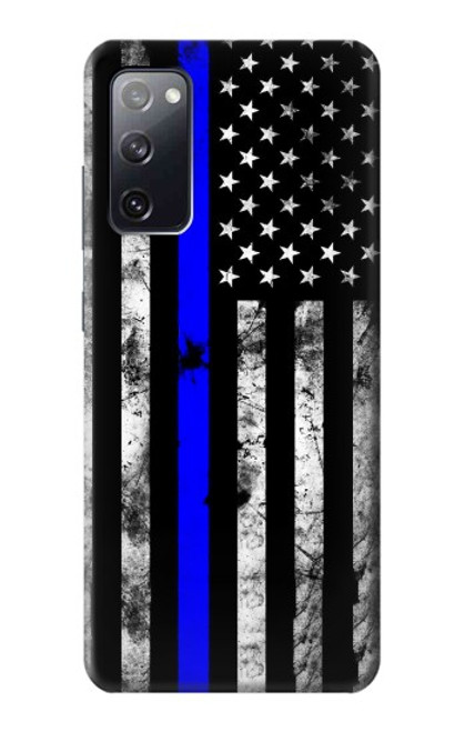 W3244 Thin Blue Line USA Hard Case and Leather Flip Case For Samsung Galaxy S20 FE