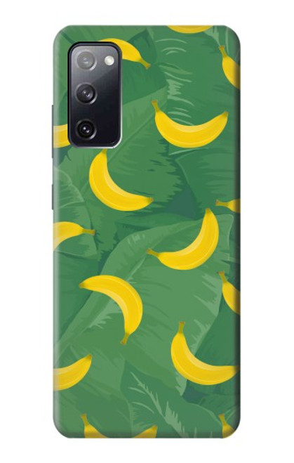 W3286 Banana Fruit Pattern Hard Case and Leather Flip Case For Samsung Galaxy S20 FE