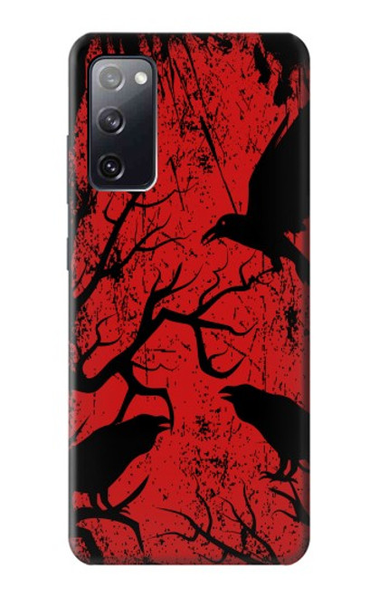 W3325 Crow Black Blood Tree Hard Case and Leather Flip Case For Samsung Galaxy S20 FE