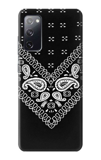 W3363 Bandana Black Pattern Hard Case and Leather Flip Case For Samsung Galaxy S20 FE