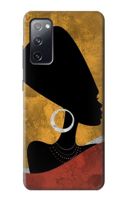 W3453 African Queen Nefertiti Silhouette Hard Case and Leather Flip Case For Samsung Galaxy S20 FE