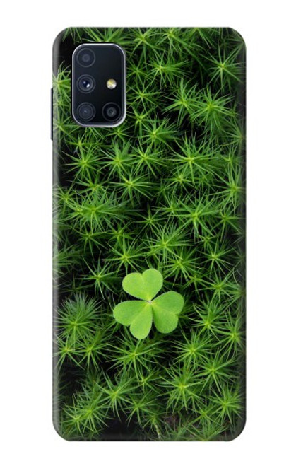 W0358 Clover Lucky Leaf Hard Case and Leather Flip Case For Samsung Galaxy M51