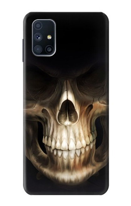 W1107 Skull Face Grim Reaper Hard Case and Leather Flip Case For Samsung Galaxy M51