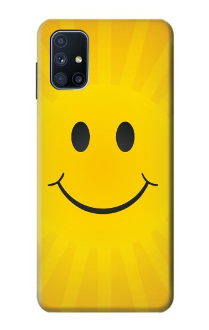 W1146 Yellow Sun Smile Hard Case and Leather Flip Case For Samsung Galaxy M51