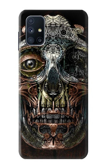 W1685 Steampunk Skull Head Hard Case and Leather Flip Case For Samsung Galaxy M51