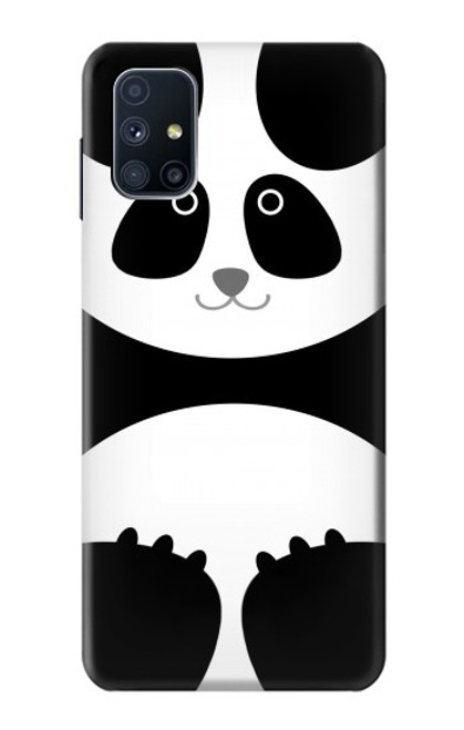 W2085 Panda Minimalist Hard Case and Leather Flip Case For Samsung Galaxy M51