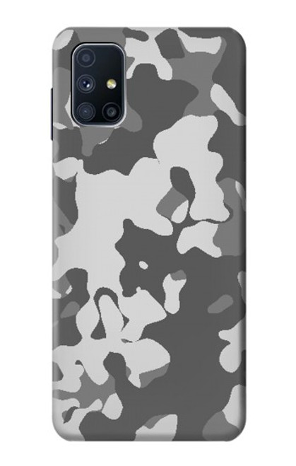 W2186 Gray Camo Camouflage Graphic Printed Hard Case and Leather Flip Case For Samsung Galaxy M51